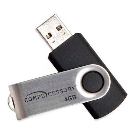 Compucessory Compucessory 26465 Password Protected USB 2.0 Flash Drive, 4 GB, Black 26465